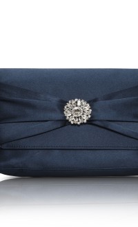 Cerise-Navy clutch bag