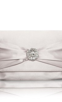 Cerise-Taupe clutch bag