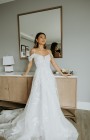 7447 Bali - Size 12 - Chapel train and off the shoulder straps - Stella York collection at Blessings Blessings Bridal & Occasion Wear, Loyal Parade, Mill Rise, Westdene, Brighton. East Sussex BN1 5GG T:01273 505766 E:info@blessingsbridal.co.uk