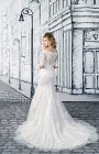 Ivy - Size 12 - Justin Alexander 8903, Off the shoulder lace Mermaid wedding dress with elbow length lace sleeves available at Blessings Bridal Boutique, Brighton, East Sussex, BN1 5GG. Telephone: 01273 505766