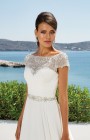 8799 - Aphrodite - Justin Alexander 8799, Chiffon Grecian Style A-line Wedding Dress with Beaded Off the Shoulder Neckline available at Blessings Bridal Boutique, Brighton, East Sussex, BN1 5GG. Telephone: 01273 505766