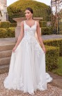 44348 - Helena - Justin Alexander -  Sincerity Bridal Romantic Tulle & Lace Aline dress with detachable sleeves. Romantic and classical bridal designs at Blessings Bridal Shop Loyal Parade, Mill Rise, Westdene, Brighton. East Sussex. BN1 5GG T: 01273 505766 E: info@blessingsbridal.co.uk