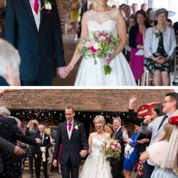 Suzie wore a gorgeous tea length design by Agnes Bridal from Blessings Bridal 3 Loyal Parade, Mill Rise, Westdene, Brighton. BN1 5GG