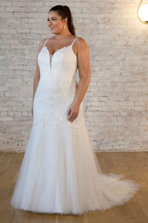 Stella York 7479 Beaded fit and flare wedding dress, Size 18 on sale at Blessings Of Brighton, Westdene, Brighton, East Sussex. BN1 5GG