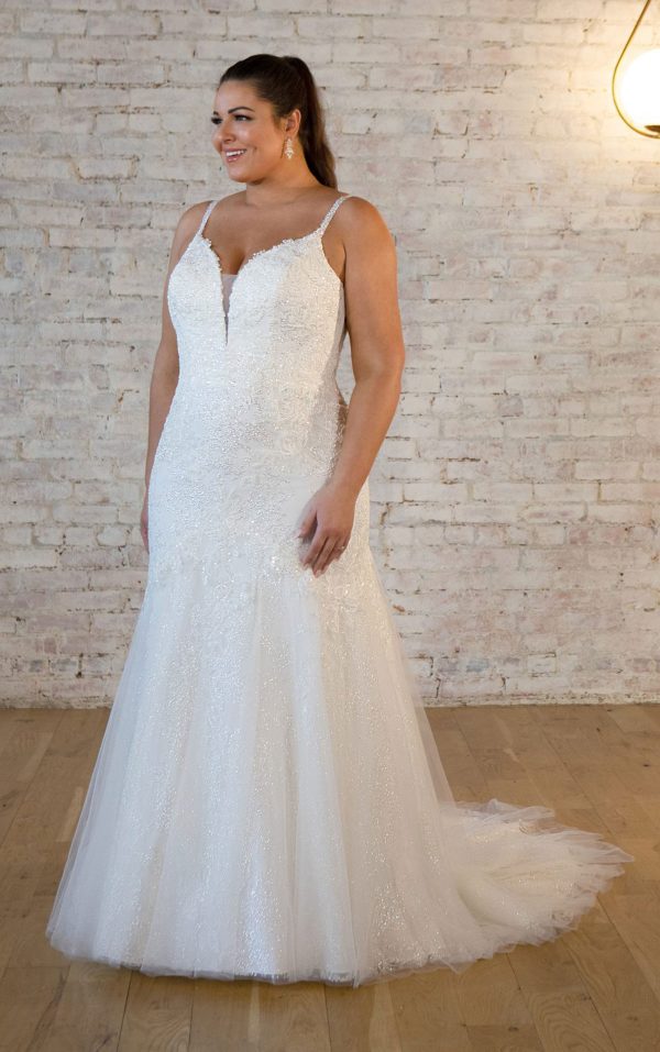 Stella York 7479 Beaded fit and flare wedding dress, Size 18 on sale at Blessings Of Brighton, Westdene, Brighton, East Sussex. BN1 5GG