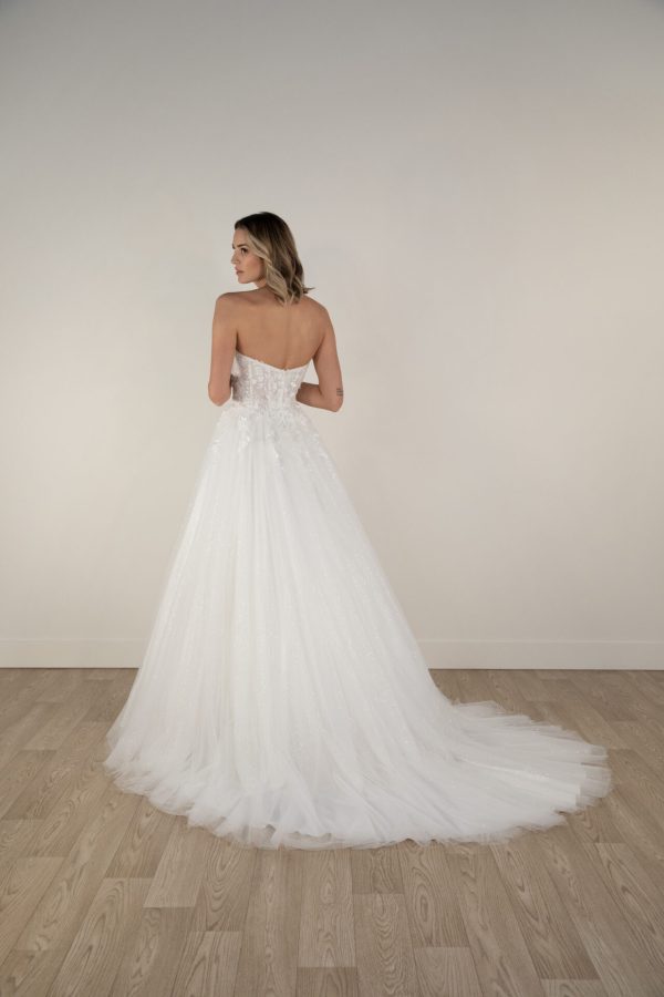 Stella York 7974 Tulle Aline Wedding Dress with Lace & 3D Florals